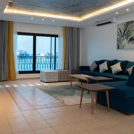 درة العروس خمس غرف وصالة مع بالكونة على شاطئ البرادايس - عوائل Apartment Durat  Alarous Exterior photo